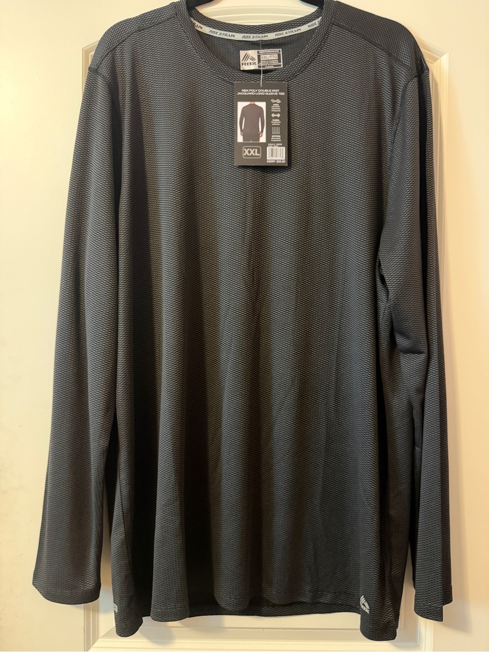 RBX Men’s Long-Sleeve Performance Tee - Charcoal